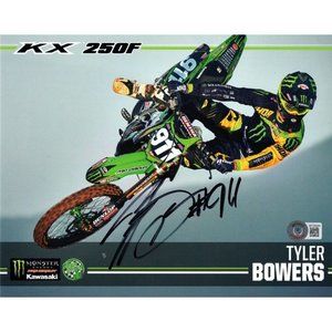 Tyler Bowers Signed Motocross 8x10 Photo Beckett Moto-X Supercross BAS Autograph